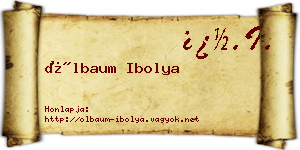 Ölbaum Ibolya névjegykártya